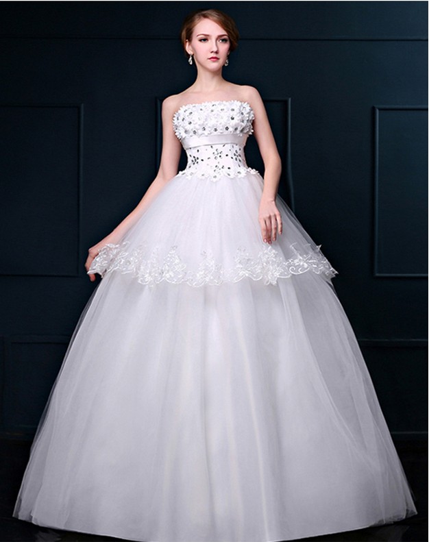 WDDH1647  white bride wedding dress